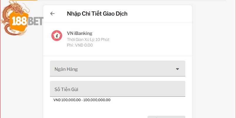 Lựa chọn phương thức giao dịch tại 188BET